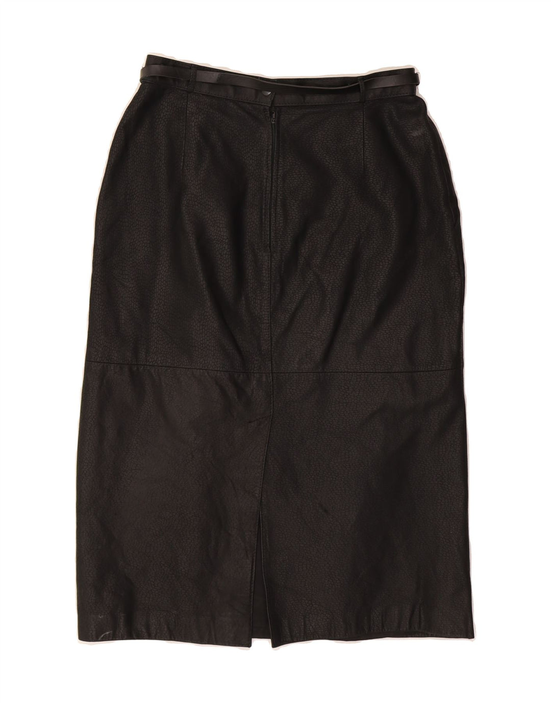 VINTAGE Womens Leather Skirt IT 42 Medium W28  Black Leather Vintage Vintage and Second-Hand Vintage from Messina Hembry 