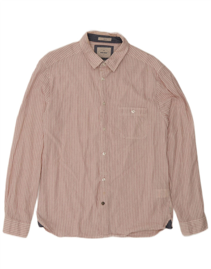 Camicia slim fit da uomo White Stuff in cotone a righe rosa medio