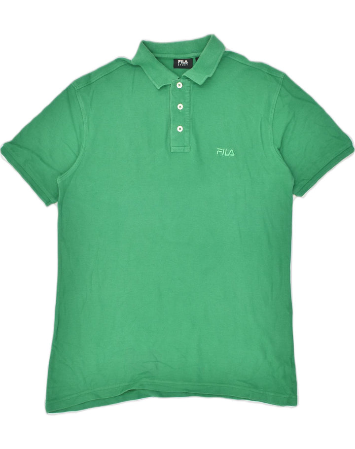 FILA Mens Polo Shirt Small Green Cotton | Vintage Fila | Thrift | Second-Hand Fila | Used Clothing | Messina Hembry 
