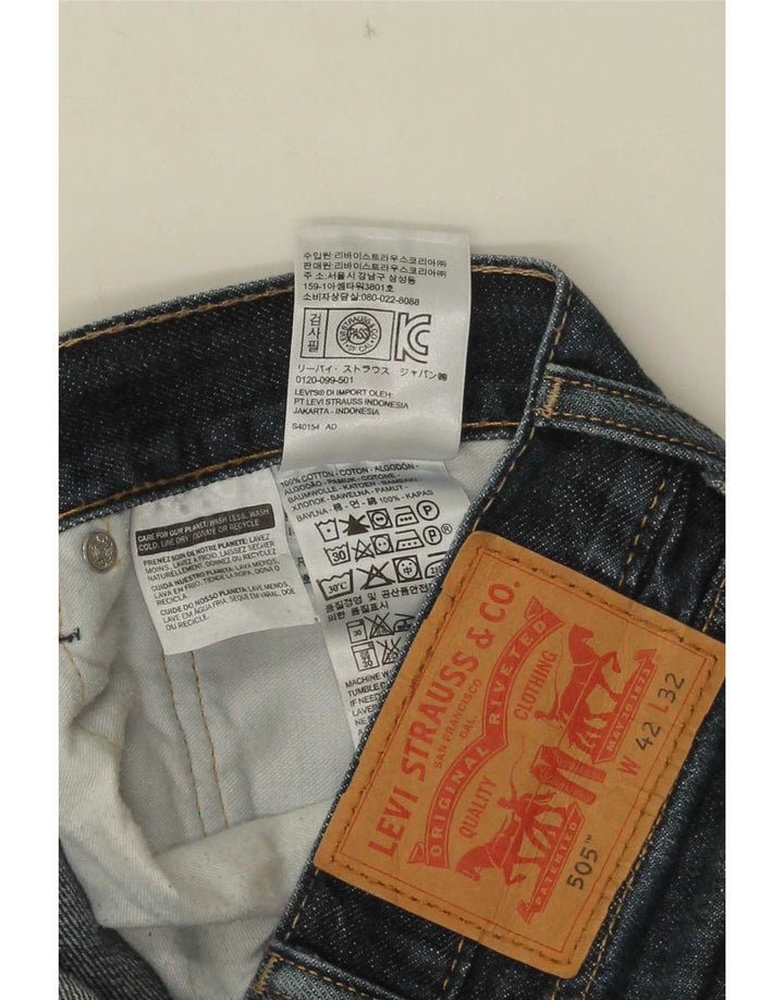 Levi's Uomo 505 Jeans dritti W42 L28 Cotone Blu