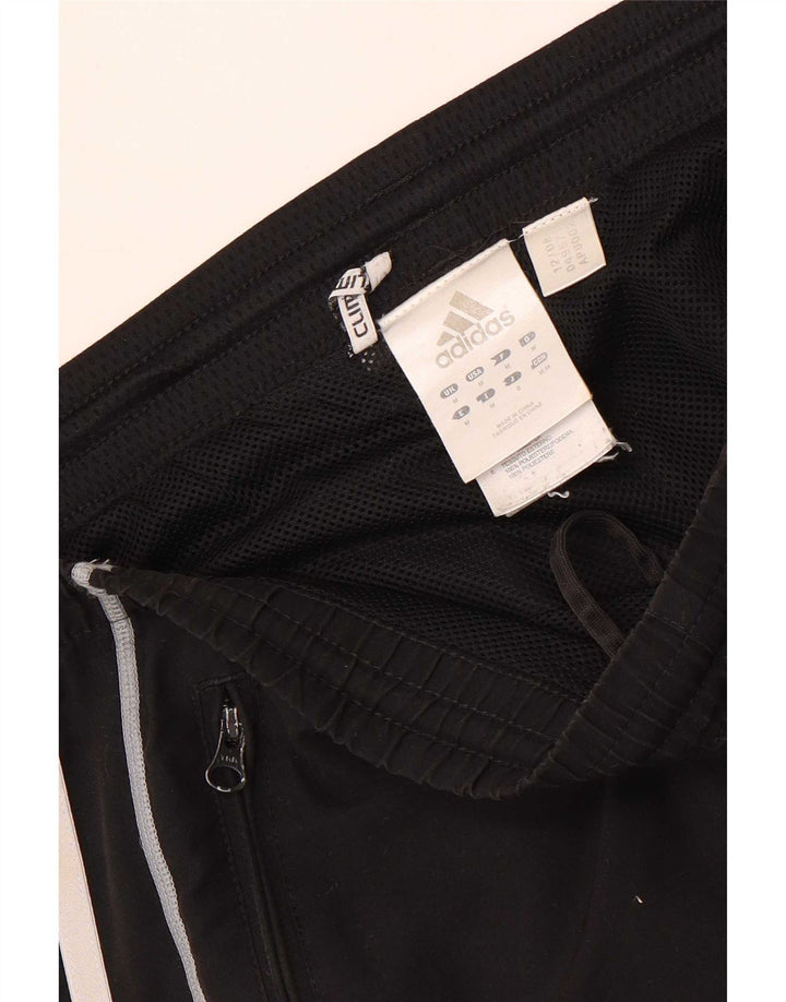Pantaloni da tuta da uomo Adidas medi neri in poliestere sportivo