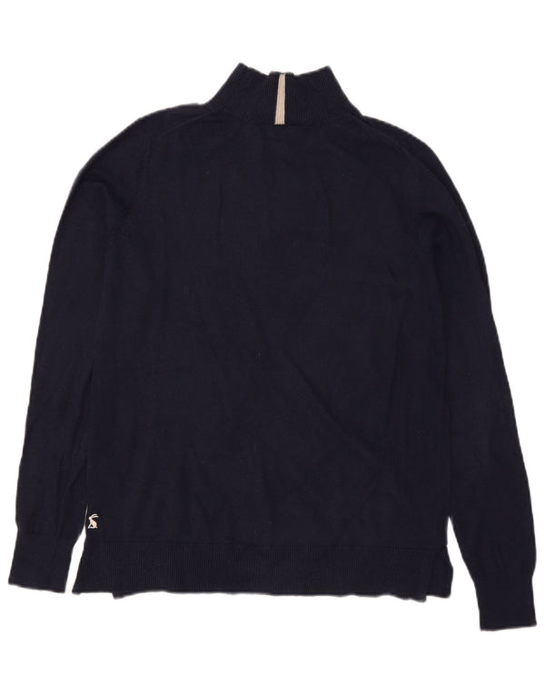 Joules Maglione da donna con collo alto e maglione UK 12 Cotone medio blu navy