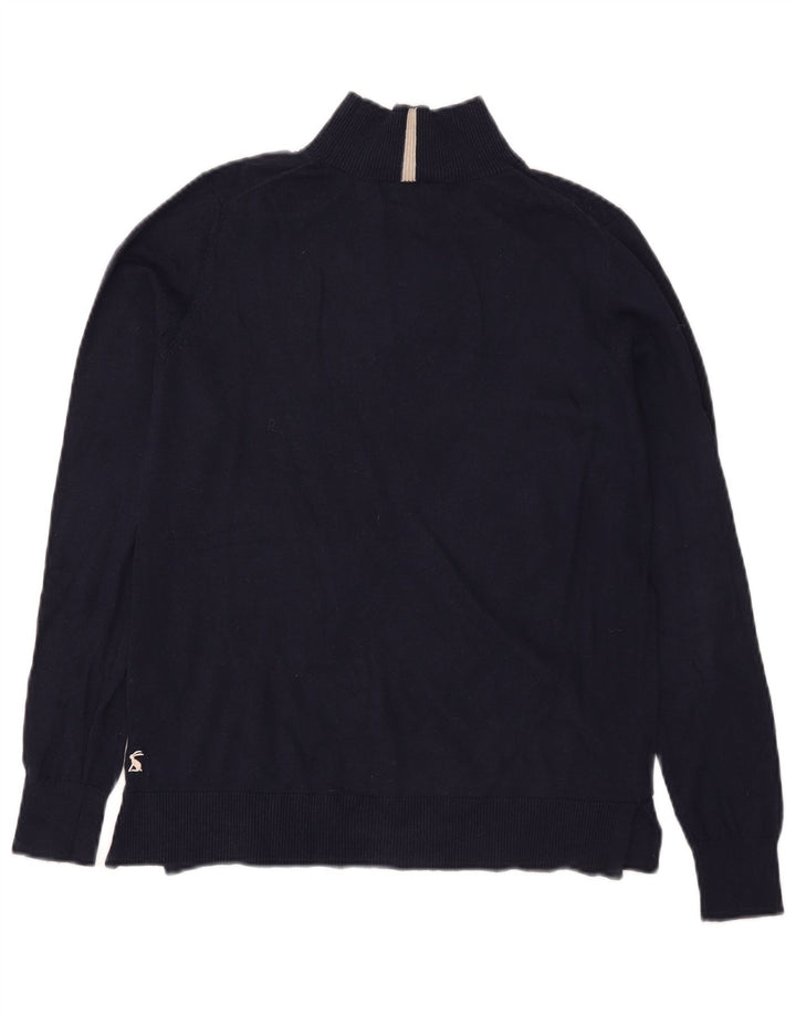 Joules Maglione da donna con collo alto e maglione UK 12 Cotone medio blu navy