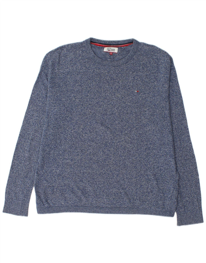 Maglione maglione girocollo da uomo Tommy Hilfiger medio blu navy screziato