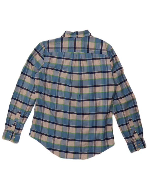 Camicia elasticizzata da uomo Tommy Hilfiger piccola in cotone a quadri blu