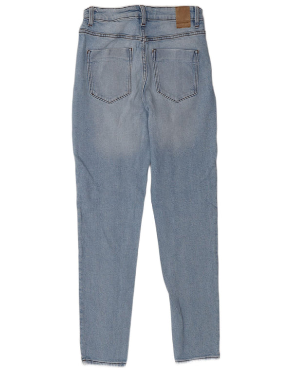 Jeans skinny a vita alta da donna Zara EU 38 Small W28 L29 cotone blu