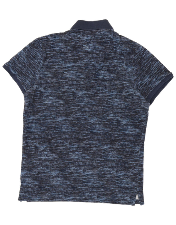 Polo da uomo Hollister Large in cotone screziato blu navy