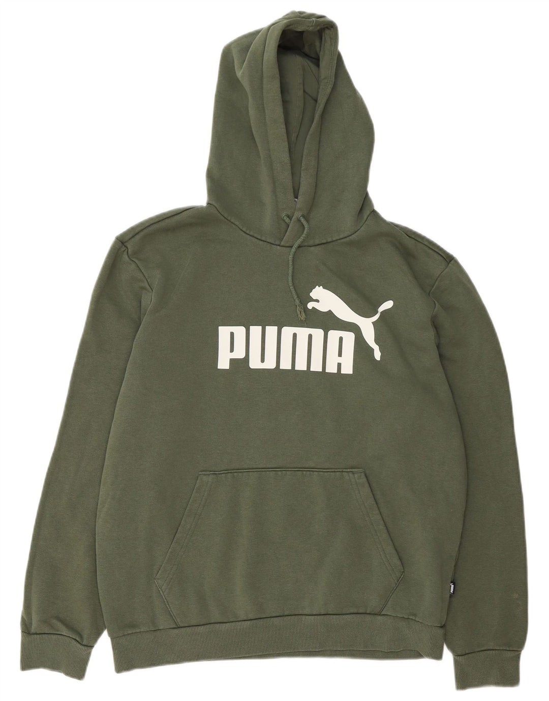 Felpa con cappuccio grafica da uomo Puma, cotone medio kaki