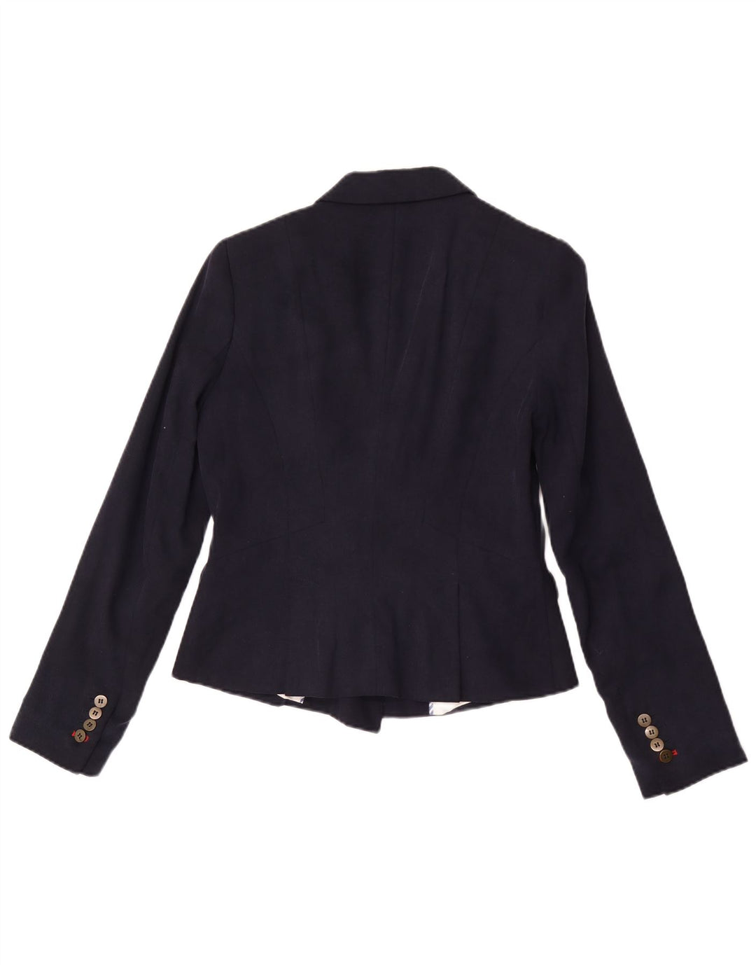 Giacca blazer doppiopetto da donna Zara UK 12 Lyocell medio blu navy