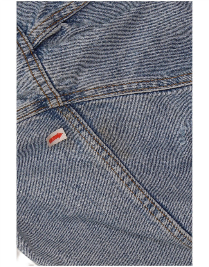 Giacca di jeans grafica da uomo VINTAGE UK 36/38 piccolo cotone blu