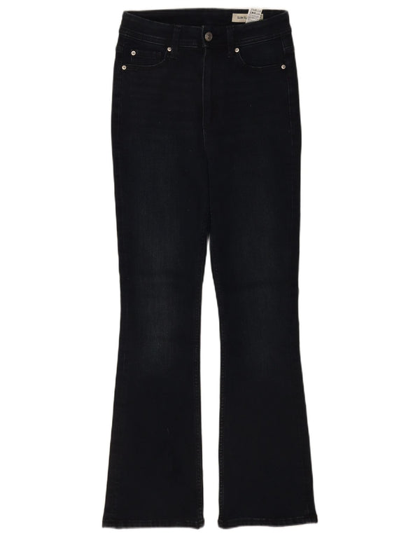 Jeans svasati slim da donna Marks & Spencer UK 8 piccoli W26 L28 blu navy