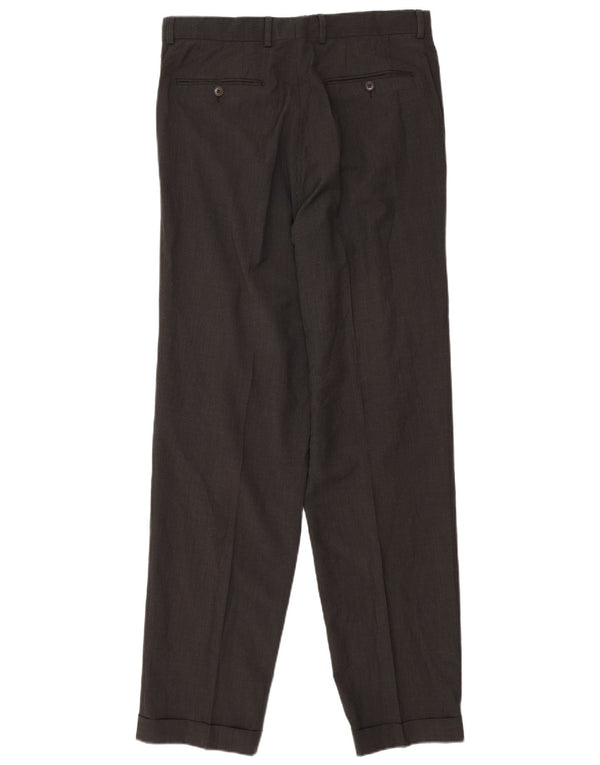 Pantaloni chino slim da uomo Hugo Boss IT 52 XL W32 L34 Lana vergine grigia