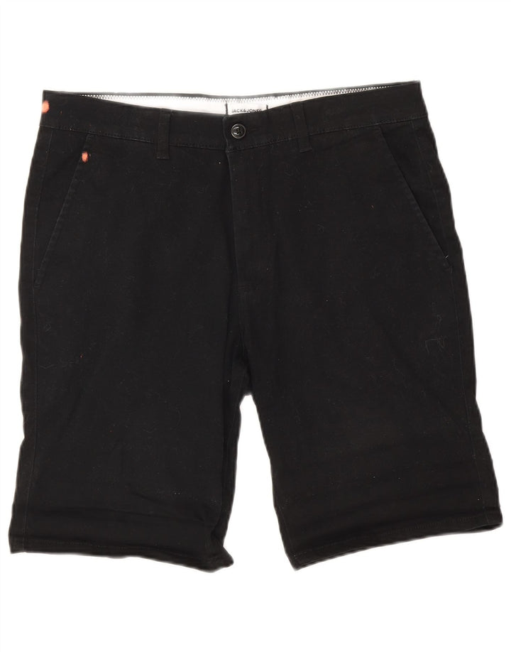 Pantaloncini chino da uomo Jack & Jones medi W34 cotone nero