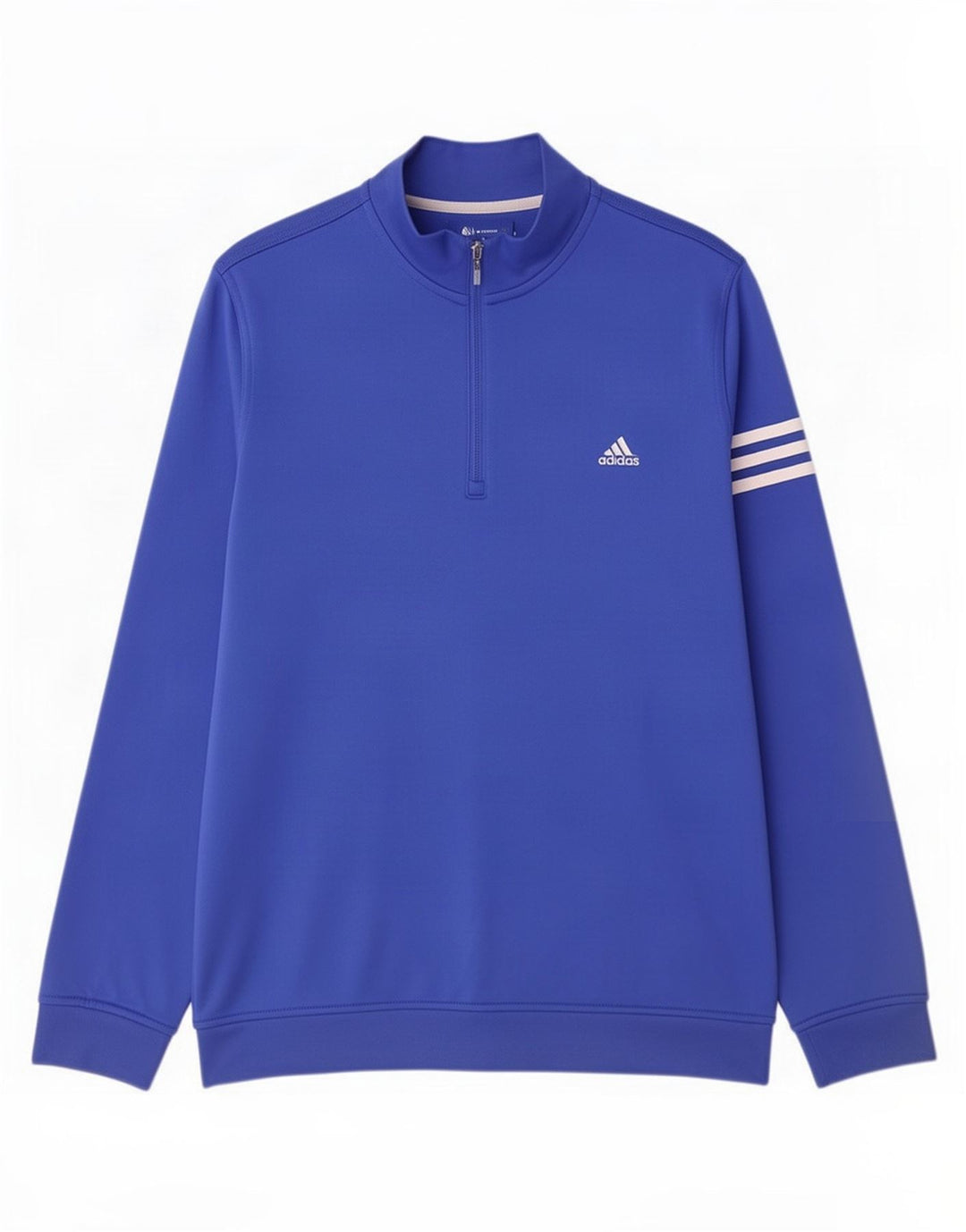 Adidas Uomo Climalite Zip Neck Felpa Maglione Grande Blu Poliestere
