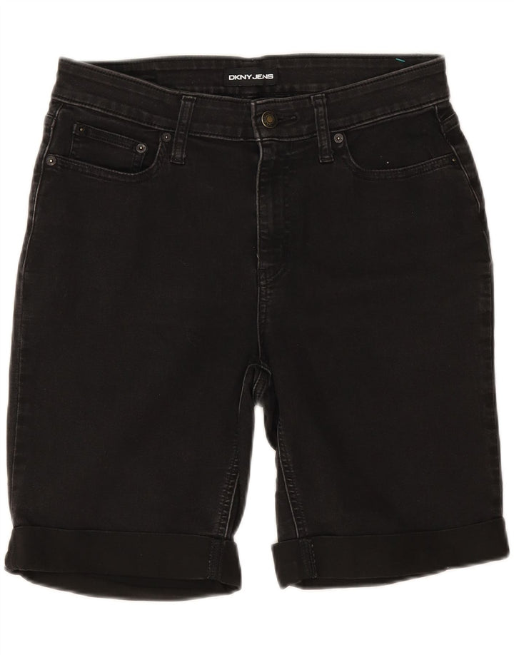 Pantaloncini di jeans da donna Dkny US 10 medi W28 cotone nero