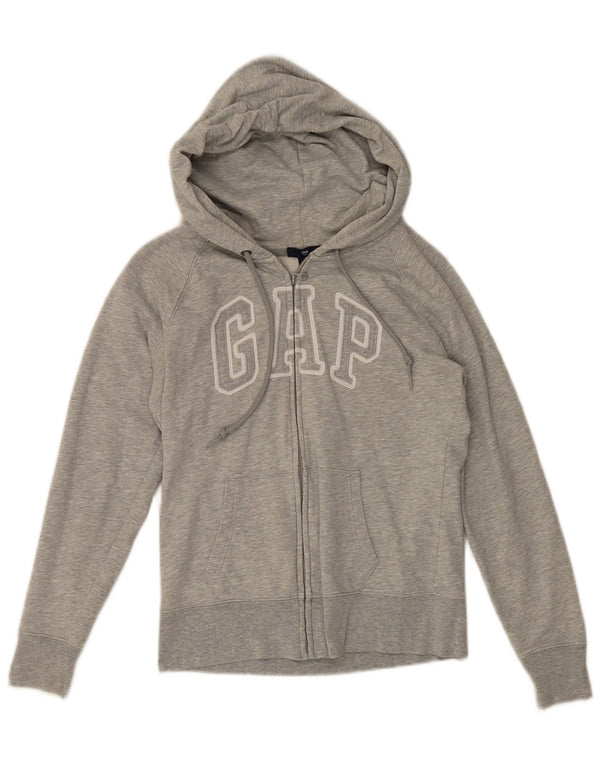 Felpa con cappuccio e zip grafica da donna Gap UK 8 Small Grey Flecked