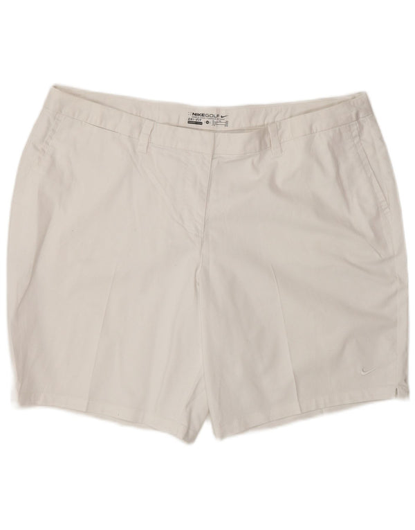 Pantaloncini chino Nike Dri Fit da donna UK 20 2XL W38 L8 cotone bianco