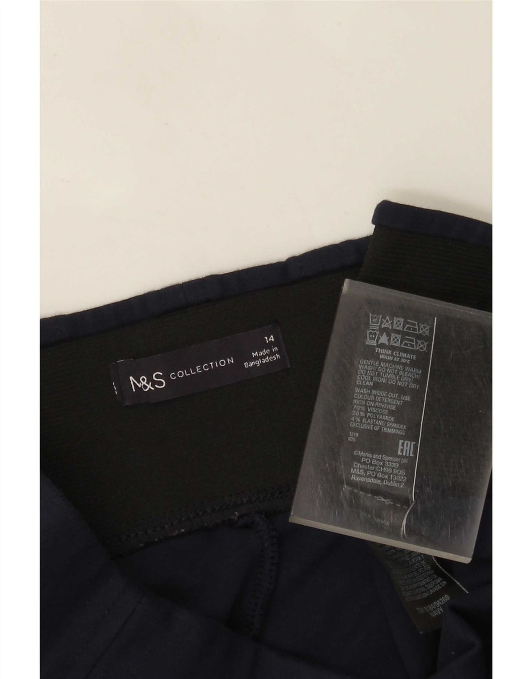 Leggings da donna Marks & Spencer UK 14 Large in viscosa blu navy