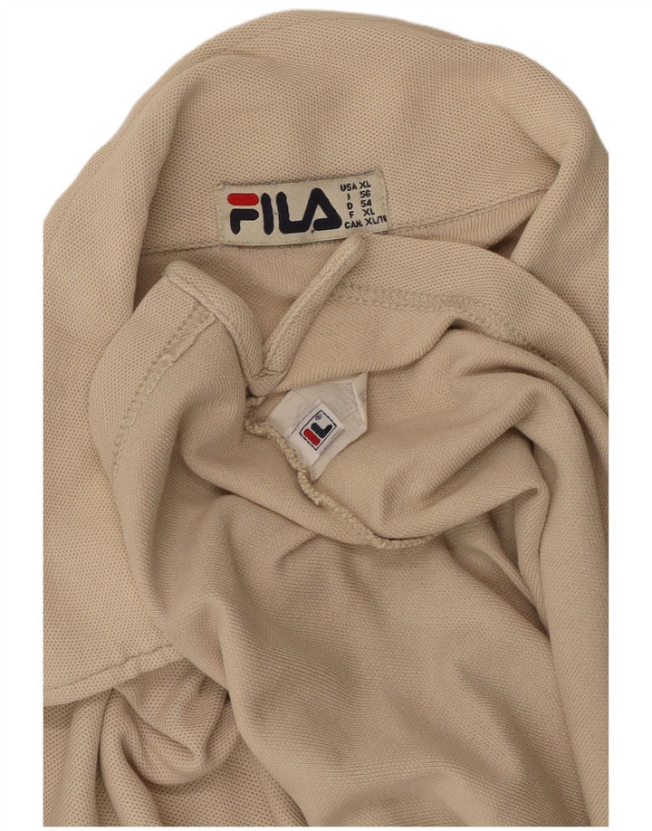 Polo da uomo FILA XL in cotone beige
