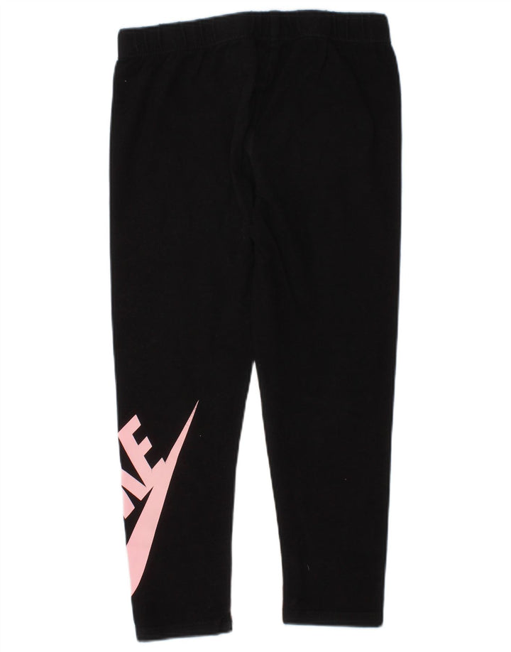 Leggings grafici Nike per ragazze 4-5 anni piccoli neri