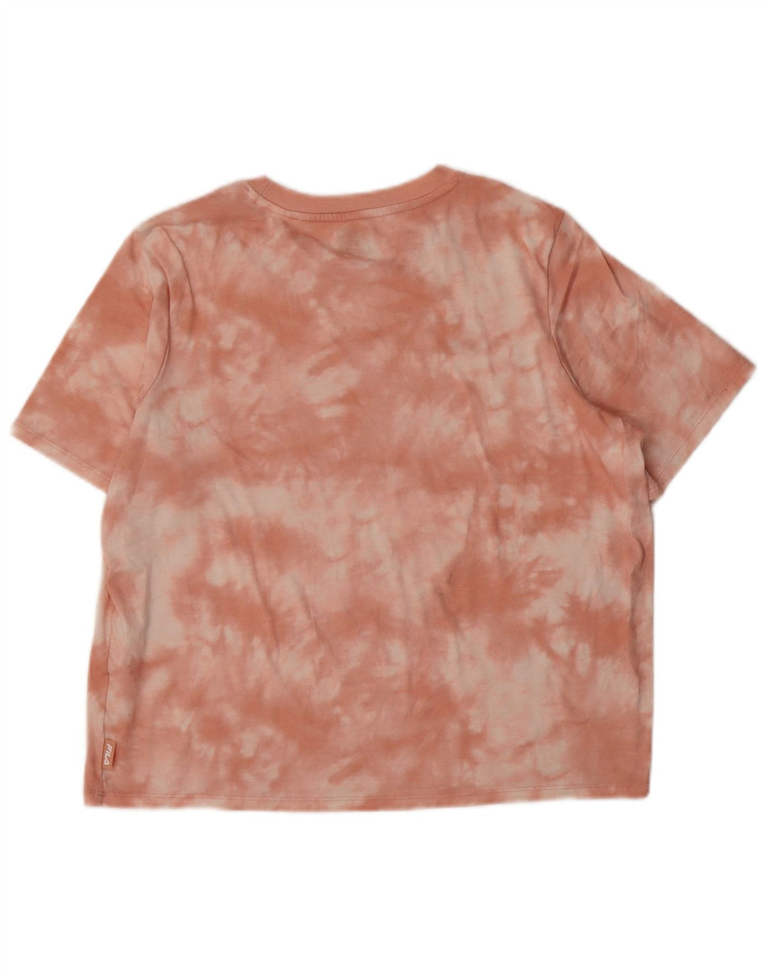 T-shirt da donna FILA Top UK 12 cotone tie dye rosa medio