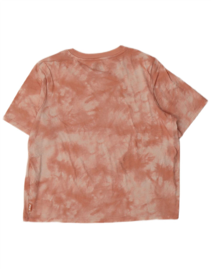 T-shirt da donna FILA Top UK 12 cotone tie dye rosa medio