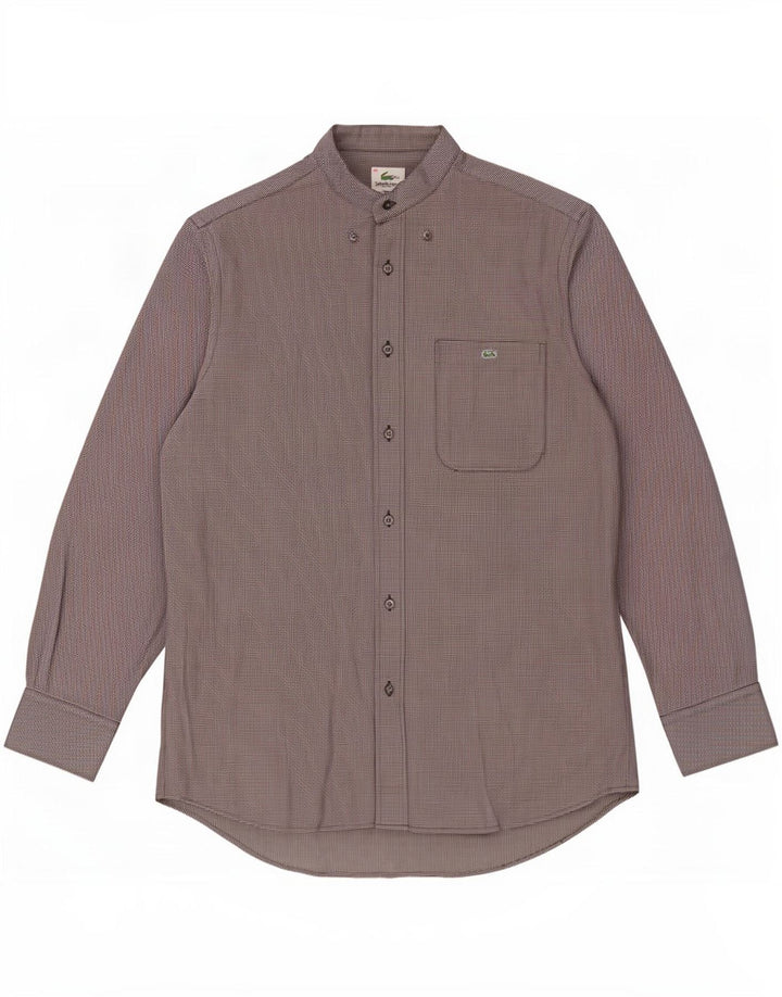 Camicia da uomo Lacoste taglia 40 cotone geometrico nero medio