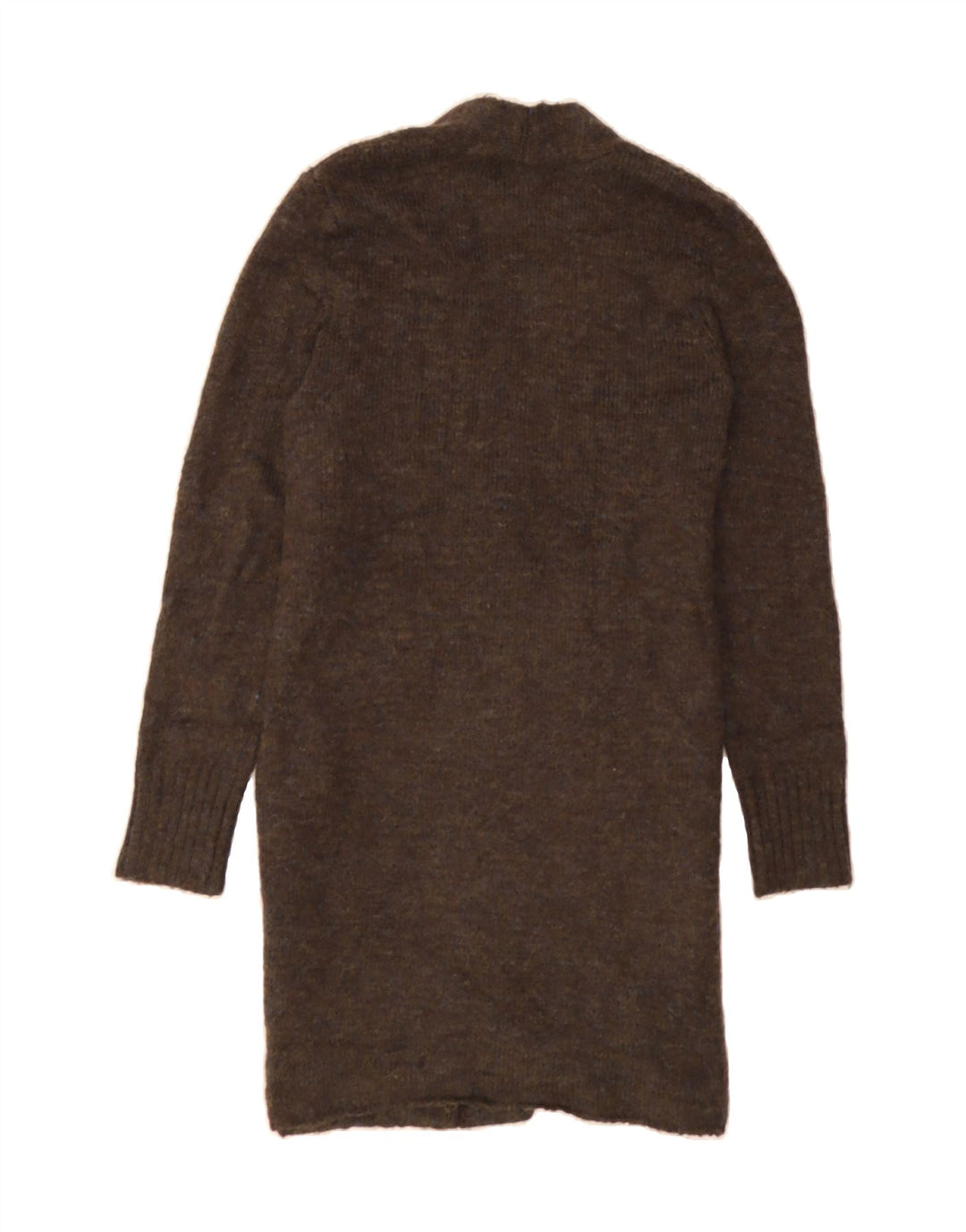 MOSSIMO Womens Longline Cardigan Sweater UK 10 Small Brown Acrylic Vintage Mossimo and Second-Hand Mossimo from Messina Hembry 