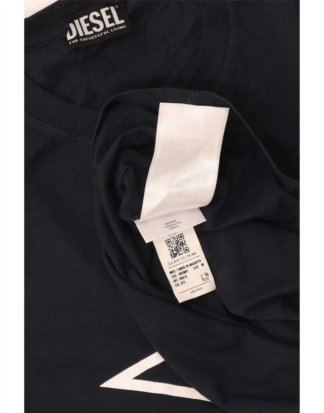 T-shirt grafica da uomo Diesel Top in cotone blu navy medio