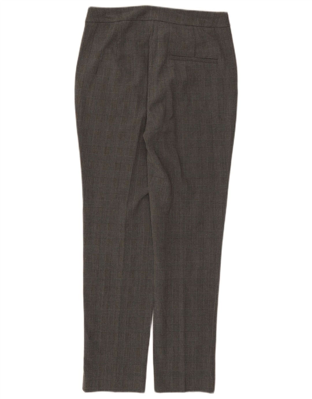Pantaloni da abito slim da donna Zara piccoli W26 L27 poliestere a quadri grigi
