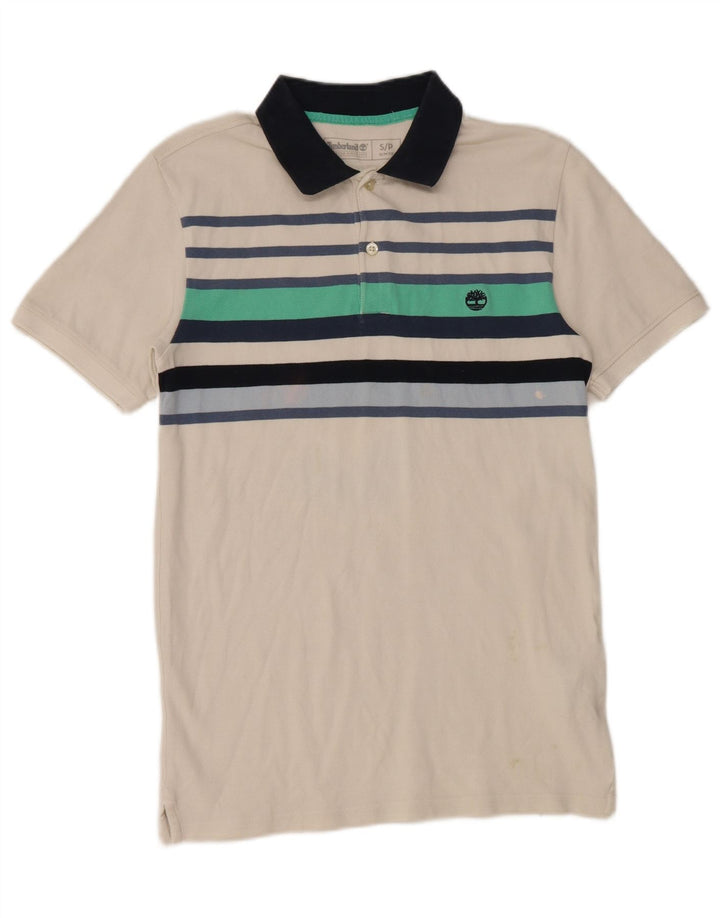 Polo da uomo slim fit TIMBERLAND piccola a righe bianche