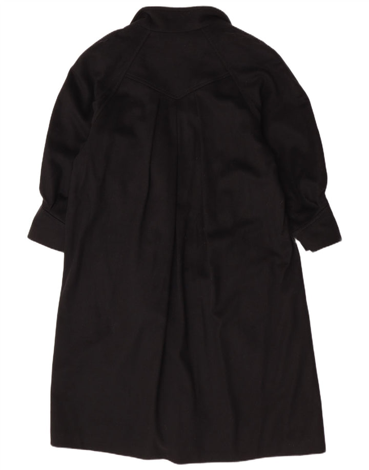 Cappotto doppiopetto da donna Yessica UK 20 2XL Lana nera