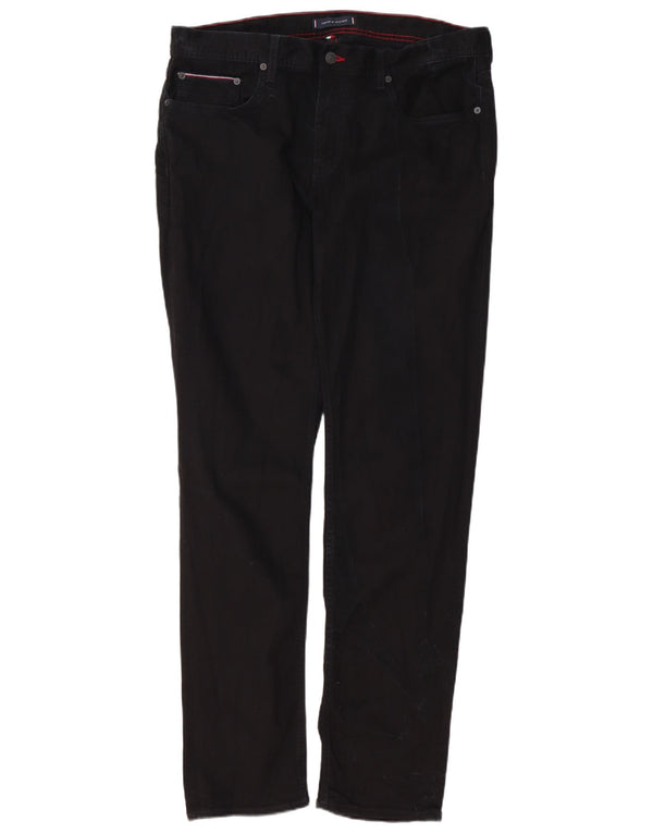 Jeans dritti Denton da uomo Tommy Hilfiger W38 L34 cotone nero