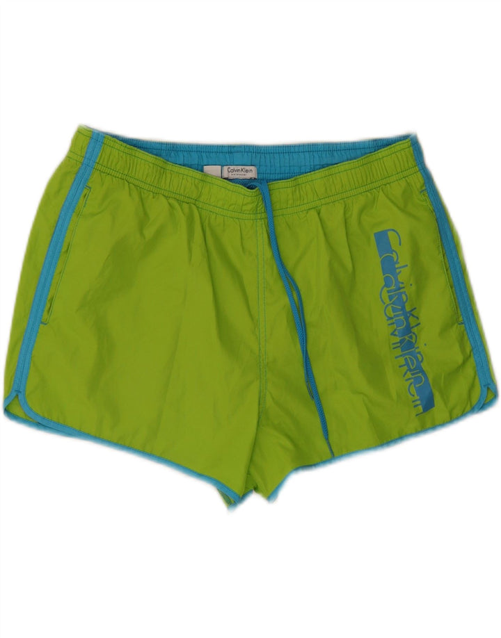 Pantaloncini da bagno grafici da donna Calvin Klein UK 14 verde medio