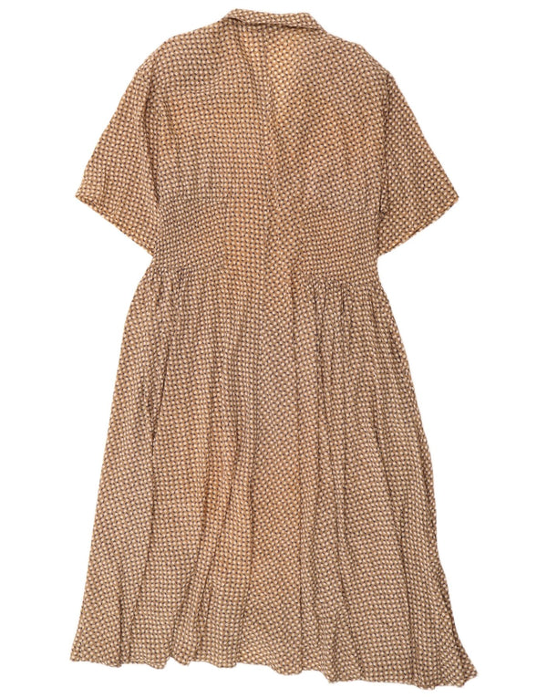 Maska Womens Maxi Dress UK 14 Medium Brown Floral Acetate