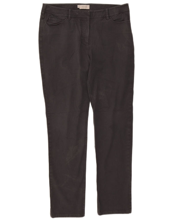 Pantaloni casual slim fit da donna Hobbs UK 14 Large W32 L29 Cotone grigio