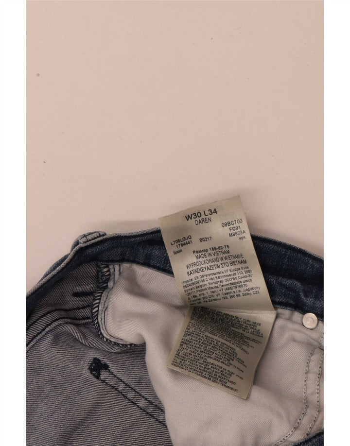 Jeans dritti invecchiati Lee da uomo W30 L31 in cotone blu