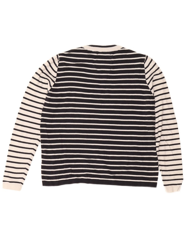 Maglione maglione girocollo oversize da donna Superdry UK 10 piccolo bianco