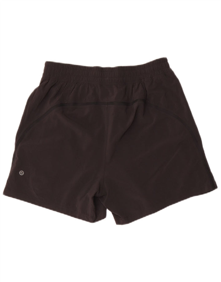 Pantaloncini sportivi da donna Lululemon UK 10 piccoli poliestere nero