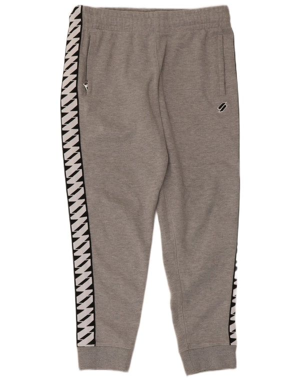 Pantaloni da tuta da uomo con grafica Superdry Joggers grigio medio color block