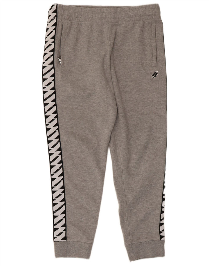 Pantaloni da tuta da uomo con grafica Superdry Joggers grigio medio color block