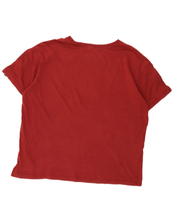 T-shirt grafica da uomo Nike Top Large in cotone color block bordeaux