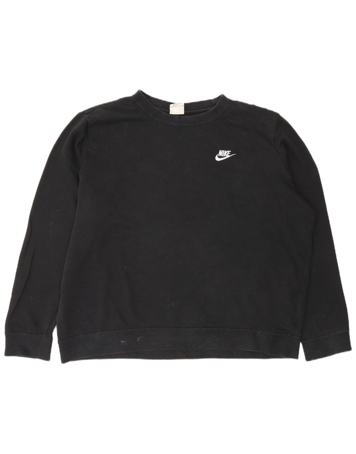 Felpa oversize da donna Nike Jumper UK 18 XL cotone nero