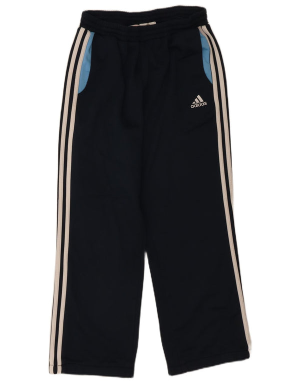 Pantaloni della tuta da ragazzo Adidas 15-16 anni in poliestere blu navy