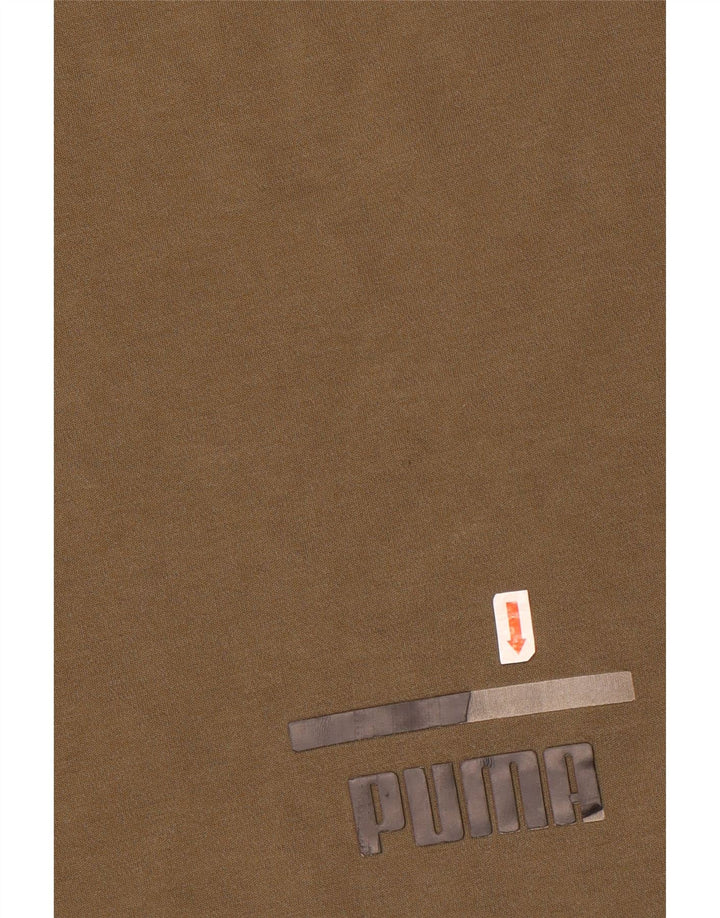 Felpa grafica da uomo Puma Maglione piccolo in cotone kaki