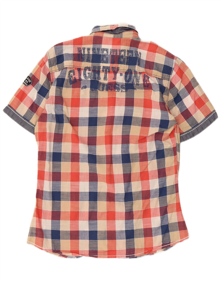 GUESS Boys Graphic Short Sleeve Shirt 15-16 Years Multicoloured Check