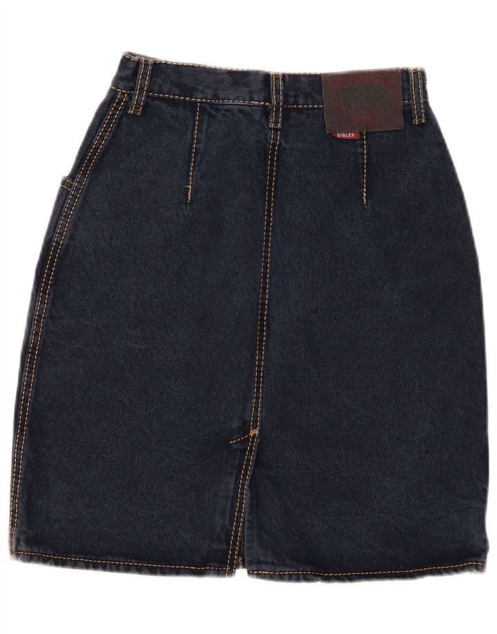 Gonna in denim da donna SISLEY W26 piccola in cotone blu navy