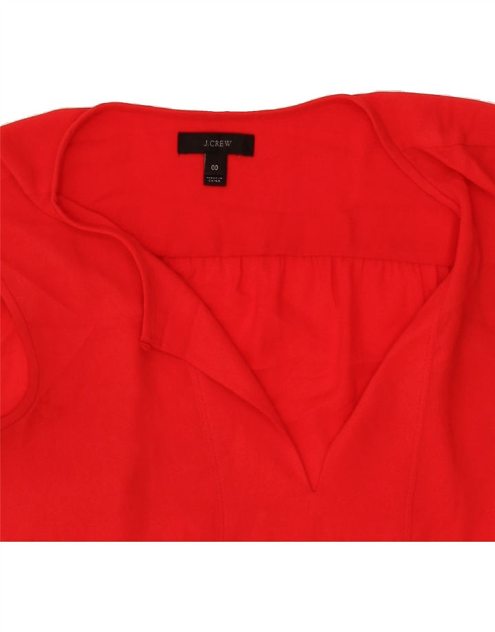 J. CREW Womens Sleeveless Blouse Top US 00 2XS Red Polyester Vintage J. Crew and Second-Hand J. Crew from Messina Hembry 