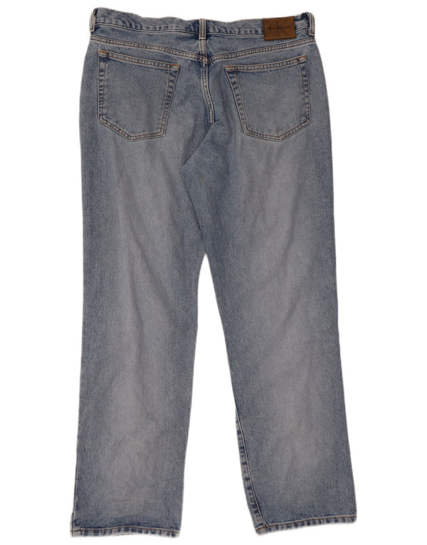 Jeans dritti da donna Calvin Klein US 13 XL W34 L30 Cotone blu