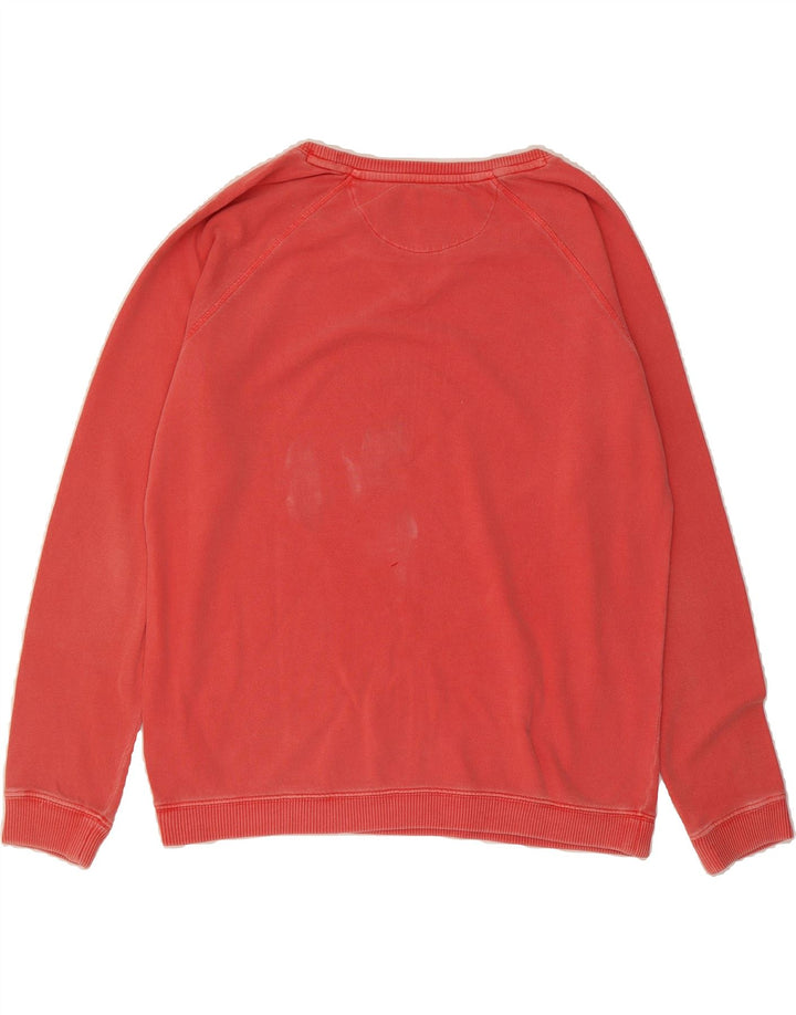 NAPAPIJRI Womens Graphic Sweatshirt Jumper UK 14 Medium Red Cotton Vintage Napapijri and Second-Hand Napapijri from Messina Hembry 